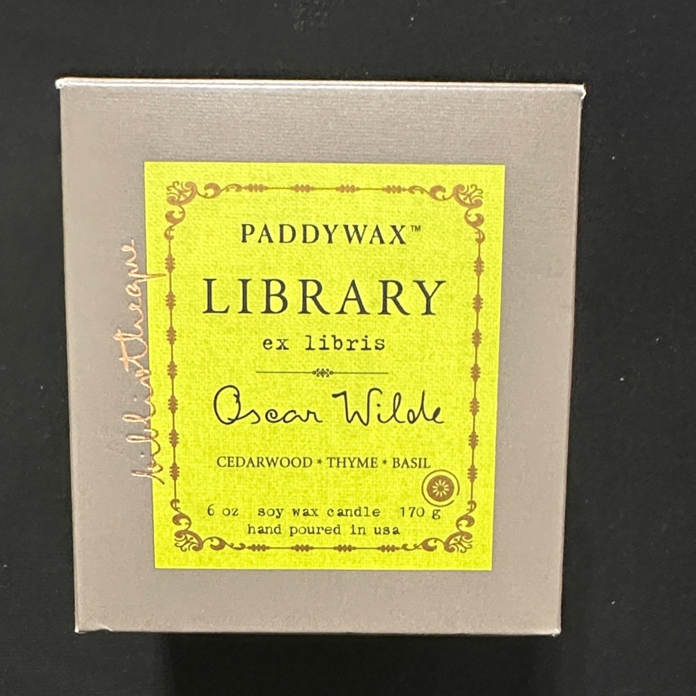 PADDYWAX Library Oscar Wilde Soy Candle — Yellow Label